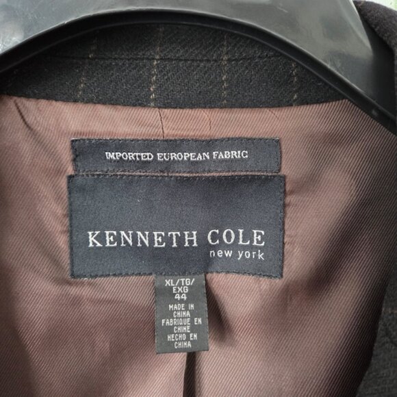 Kenneth Cole Black Pinstripe Coat - Picture 4 of 14